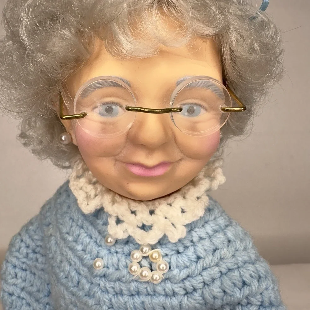 Adorable Grandma Doll Amigurumi Crochet Handmade Character Toy‎